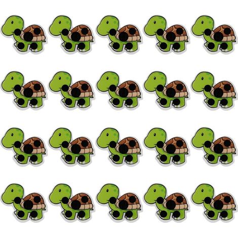 20 pièces Thermomètre Adhésif Tortue Flexible pour Enfants Bébé Fièvre Front (1/5)