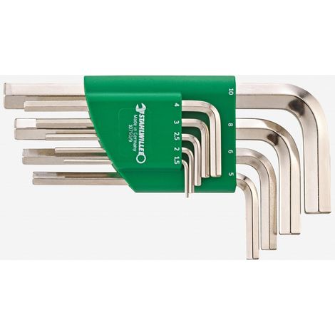 STAHLWILLE 10760 CV/9N Set di chiavi a esagono nichelato 9 pz (1/2)