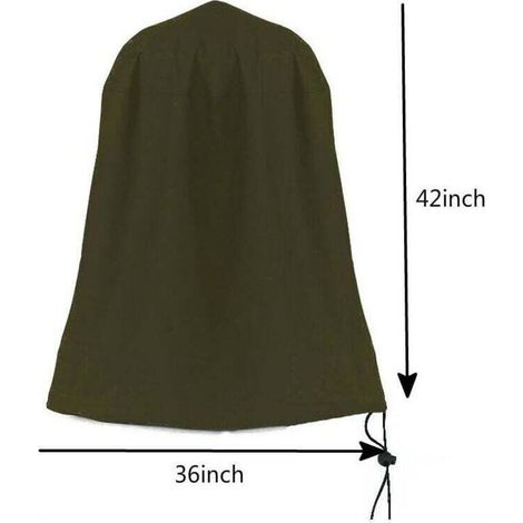 Housse de protection pour fontaine de jardin - Résistante à la poussière - Imperméable et durable - Avec cordon de serrage de verrouillage - Pour cour d'hiver D36 x H42 pouces 420D