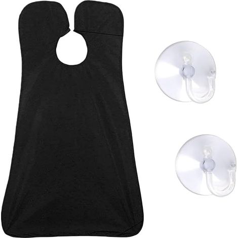 Tablier Barbe Homme avec 2 Ventouse, Bavoir Barbe, Cape de Rasage Homme, Bart Trimmen Catcher Cape, Ramasse Poil Barbe Idéal Comme Cadeau pour Homme, Imperméable, Antiadhésif (1/5)