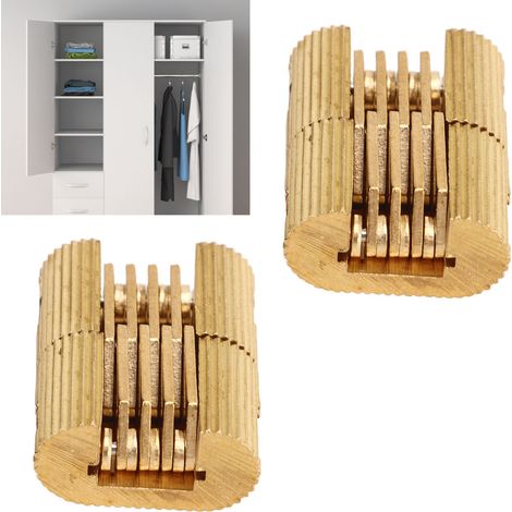 Paquete de 2 bisagras invisibles de cobre de 180° para armarios y cajas de regalo. (1/5)