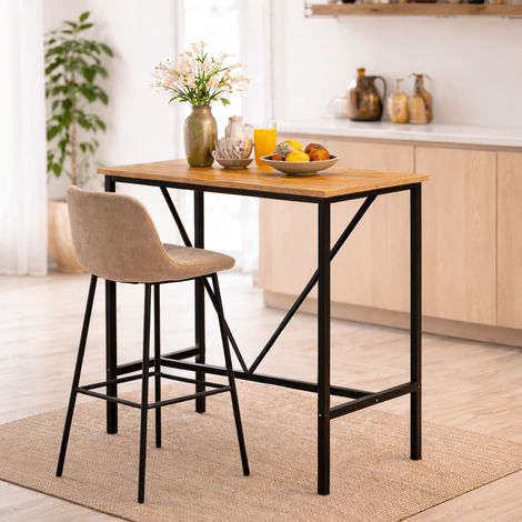 Bartisch Walnuss-Melamin – 90 x 48 cm – 92 cm hoch – Norden