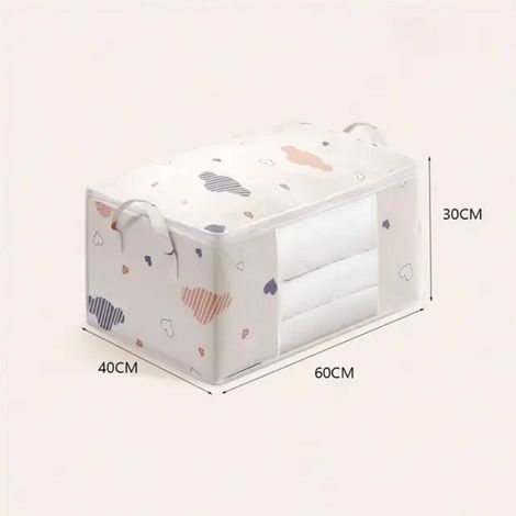 NOUVEAU sac de rangement pliable vêtements couverture couette placard chandail organisateur boîte pochettes mode vente vêtements armoire organisateur avec poignée - grand (1/3)