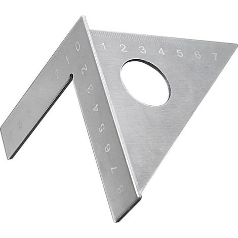 Regla angular combinada de acero inoxidable de 45/90°, resistente a altas temperaturas, herramienta de medición de precisión. (1/2)