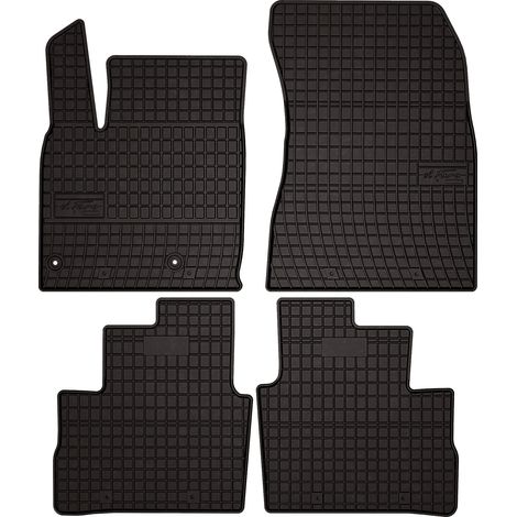 Tapis de sol en caoutchouc pour : Nissan Qashqai III SUV (2021-) - noirs, sur mesure (1/5)