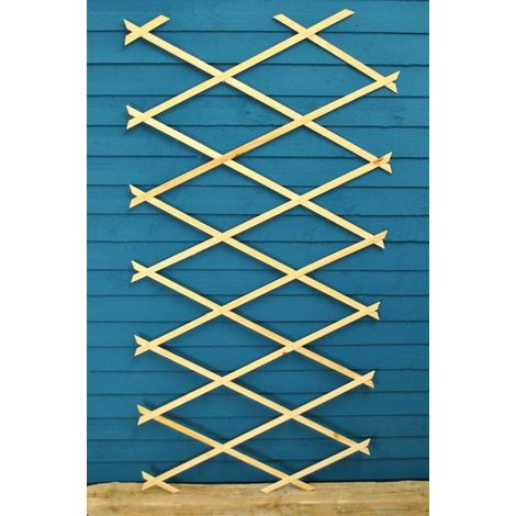 Garden Trellis 3ft x 6ft Expanding Wooden Garden Trellis Robust Climbing Plant & Vegetable Support Natural Wood (1/3)
