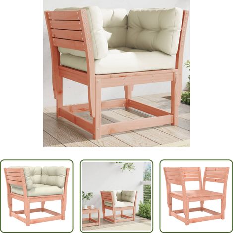 Holzsofa - Gartensofa mit Armlehnen und Kissen Massivholz Douglasie (1/5)