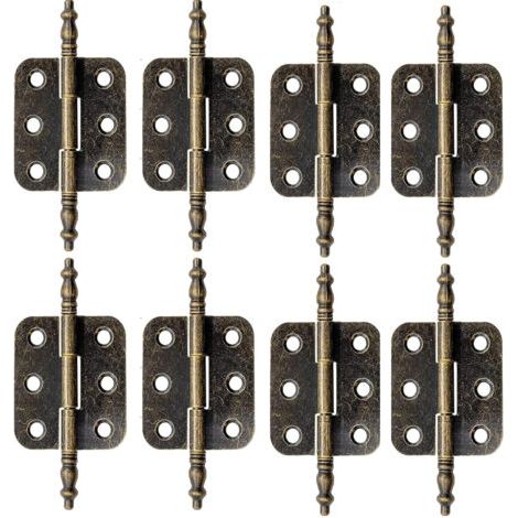 8 PCS Charnière Laiton Antique avec  Vis Charnière Plate Vintage 70  35mm Charniere Porte Placard Vintage Charnières Pliantes en Bronze Charnière Meuble Ancien pour Boite à Bijoux, Armoire (1/5)