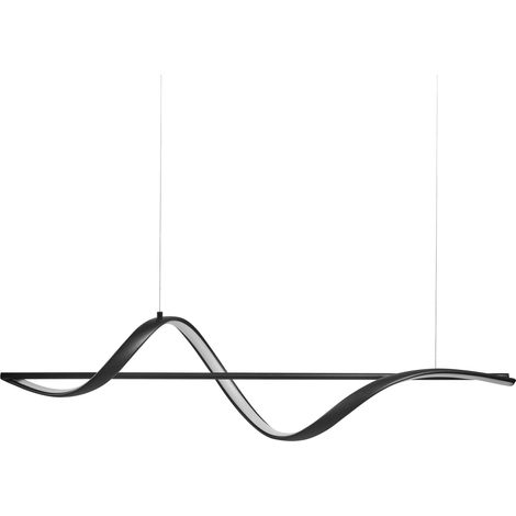 Lámpara colgante LED decorativa geométrica diseño suspendido de metal negro Khutti (1/5)