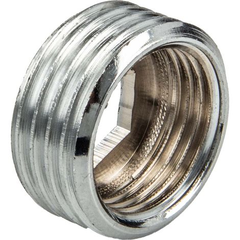 tecuro Reduzierstück Außengewinde G 3/4 Zoll x Innengewinde Rp 1/2 Zoll Messing verchromt (1/5)