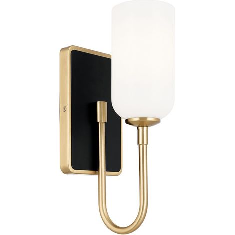 Elstead Kichler Solia Applique murale contemporaine en bronze champagne, noire, 3 000 K, IP44, 1 ampoule G9