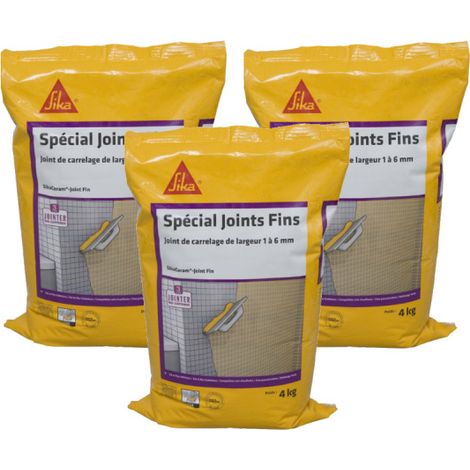 Juego de 3 materiales de rejuntado listos para mezclar para interiores y exteriores - SIKA SikaCeram Joint Fin - Manhatt