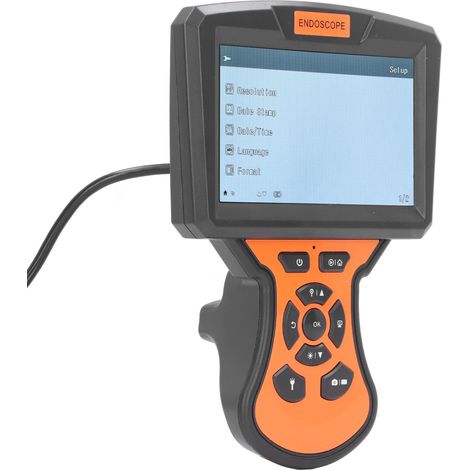 Industrielle Endoskop-Inspektionskamera, 5-Zoll-Bildschirm, HD 1080P, digitales Kanal-Endoskop, IP67 wasserdicht, 8-mm-Objektiv, 2 Meter / 6,6 Fuß (1/5)