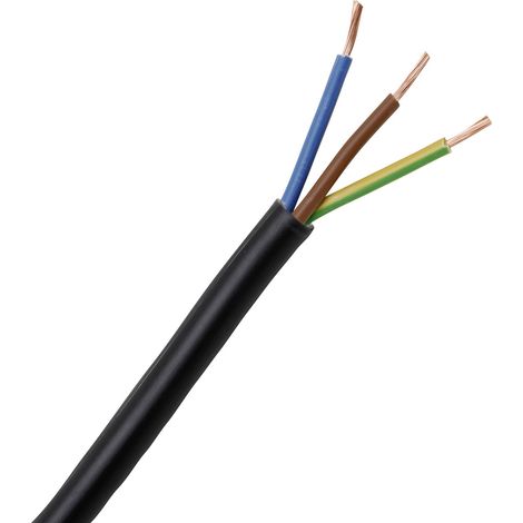 Kopp 152310848 Schlauchleitung H03VV-F 3 x 0.75 mm² Schwarz 10 m