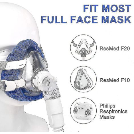 4er-Pack weiche CPAP-Maskeneinlagen, vollständige CPAP-Maskenbezüge, Zubehör für Atemschutzgeräte – Blau