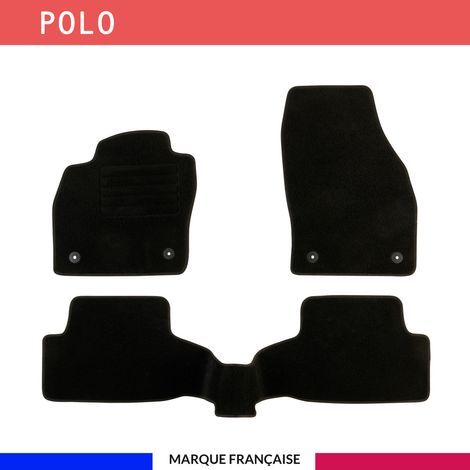 Tapis de voiture - Sur Mesure pour POLO (dès 2017) - 3 pièces - Tapis de sol antidérapant pour automobile (1/4)