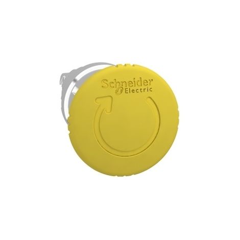 Testa a fungo SCHNEIDER GIALLO da 40 mm per emergenze, IP65, materiale resistente.