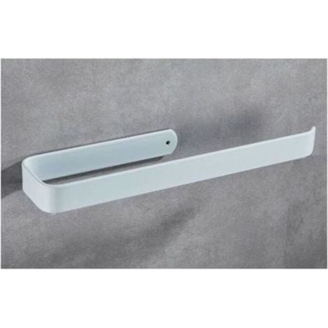 Blanc,33cm Porte Essuie Tout Mural Auto-Adhésif ou à Percer,Support Space en Aluminium pour Cuisine,Salle de Bain,Placards,Vertical ou Horizontal (1/5)