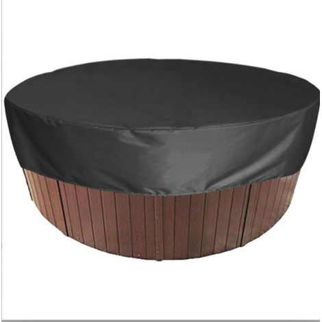 Couverture solaire ronde pour piscine et spa 190T, noire 200×30 cm (1/5)