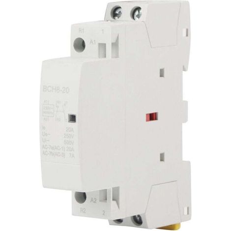 Contacteur AC Domestique 2P 230V DIN Rail 20A 1NO 1NC 35mm AC-7a AC-7b (1/4)