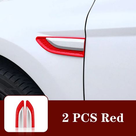 (2 pièces rouges sans logo) Badges latéraux de porte/aile de voiture, autocollants de carrosserie compatibles avec Jeep Grand Cherokee, Wrangler JK, Gladiator, Compass, Renegade et Patriot. (1/4)
