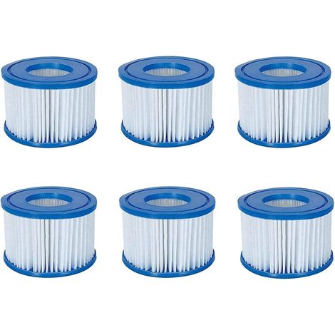 [NUNCA UTILIZADO]Paquete de 6 cartuchos de filtro para jacuzzis Bestway, Lay-Z-Spa, Coleman SaluSpa 90352E y 58323 (1/5)