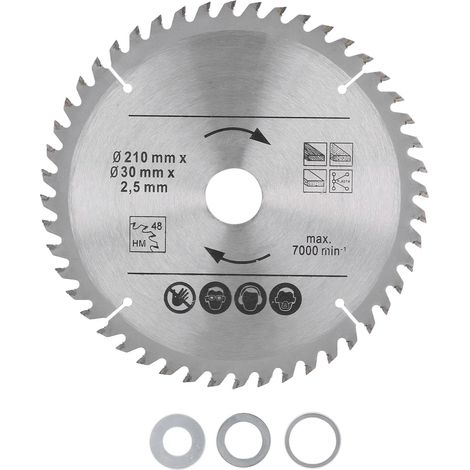 8-1/4 Zoll Hartmetall-Kreissägeblatt zum Schneiden von Holz und Kunststoff, kompatibel mit Gehrungs- und Tischkreissägen.