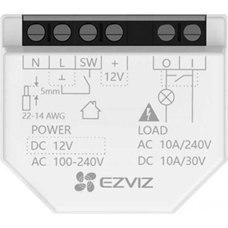 Ezviz T35WD Prise Intelligente Relais Wi-Fi 1 Canal Blanc