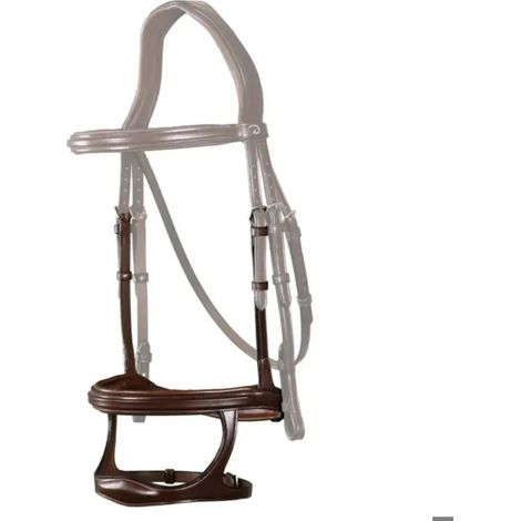 Brida Dyon double noseband anatómica cuero marrón