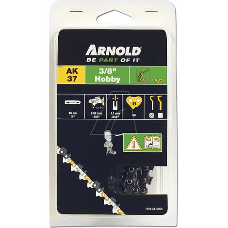 Cadena de motosierra 3/8", 1,1 mm - 50 eslabones de transmisión - cuchillas semicirculares ARNOLD