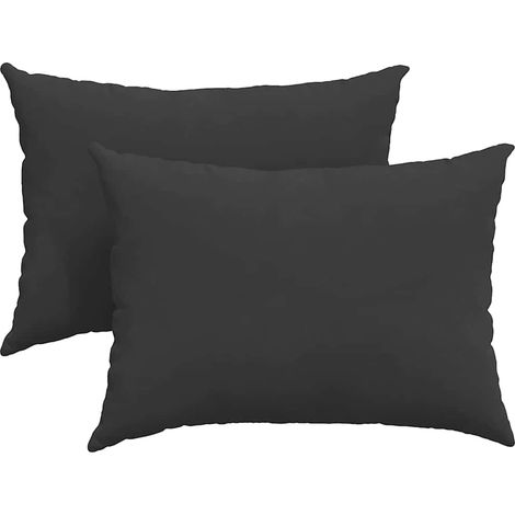 Maison Exclusive - Sofakissen 2 Stück Schwarz 70 x 50 cm Stoff