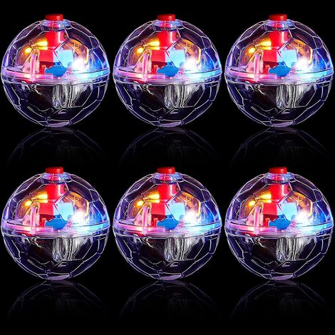 Lot de 6 balles LED pour chat, balle de chasse aux fantômes, jouet pour chat à activation par mouvement, balle lumineuse interactive, mini balle d'exercice lumineuse pour animaux de compagnie (1/5)
