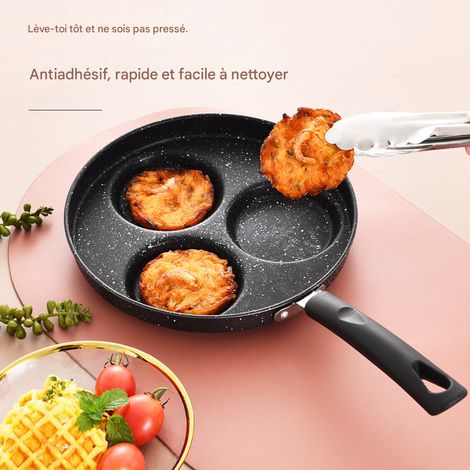 Poêle à frire antiadhésive en pierre maifan, saine et pratique, compatible tous feux, idéale pour œufs, omelette et steak, facile à nettoyer (1/5)