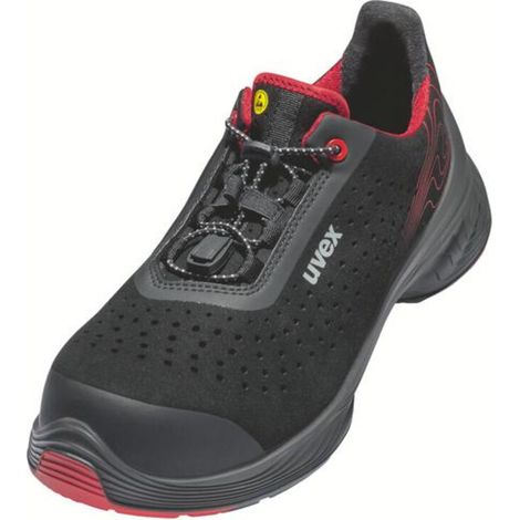 uvex Halbschuhe 1 G2 S1P schwarz rot Weite 14 Größe 51 (1/5)