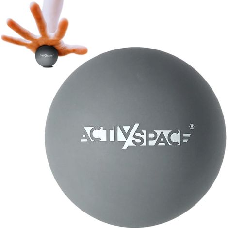 Pelota de masaje de silicona con forma de pelota de lacrosse - gris (1/5)