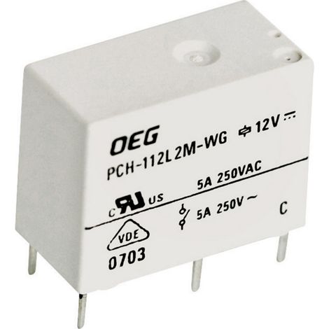 TE Connectivity PCH-112L2M-WG Printrelais 12 V/DC 5 A 1 Schließer 1 St. (1/2)