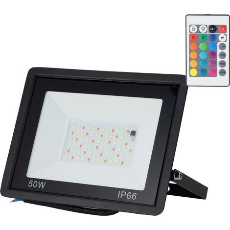 Proyector LED RGBW con Mando a Distancia 50W [HO-ICRGBFL-50W]