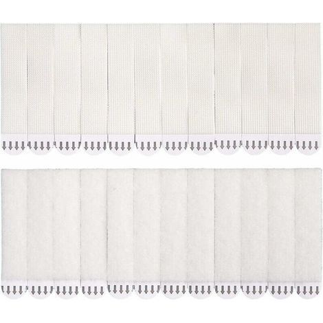 24 Paires (48 Bandes) de Languettes Accroches Tableaux, Accroche Tableau sans Percer, Bandes de Suspension Résistantes à l'Eau pour Photos, Cadres et Décorations, Fixation Cadre sans Percer (Grand)——V (1/4)