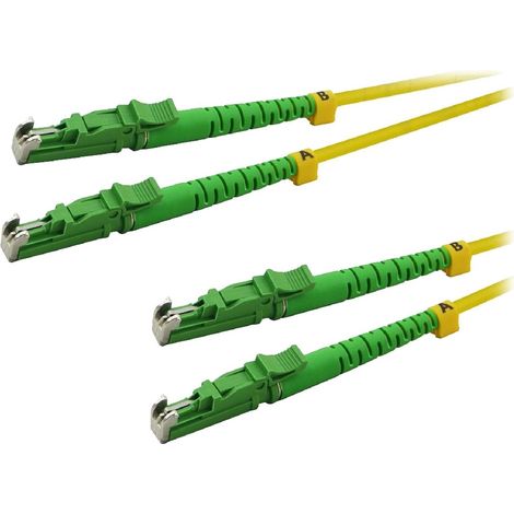 Cordon de raccordement Fibre Uniboot OS2 E2000-APC. 5m - Vert