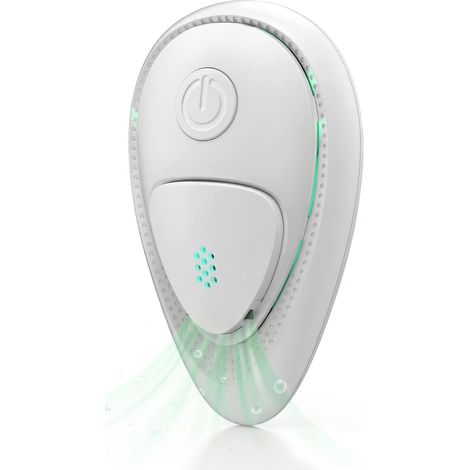 Purificatore d'aria ionizzatore plug-in bianco compatto, silenzioso e portatile, per rimuovere gli odori degli animali domestici, il fumo e la polvere nella camera da letto di casa (1/5)