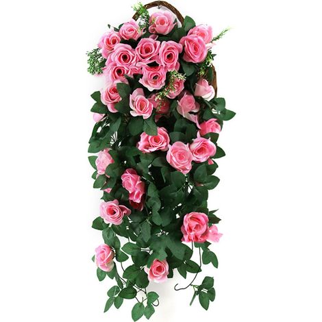 Plantes vertes artificielles - Rose décorative murale (rose) - Plantes vertes artificielles - Rose décorative murale (rose) (1/5)