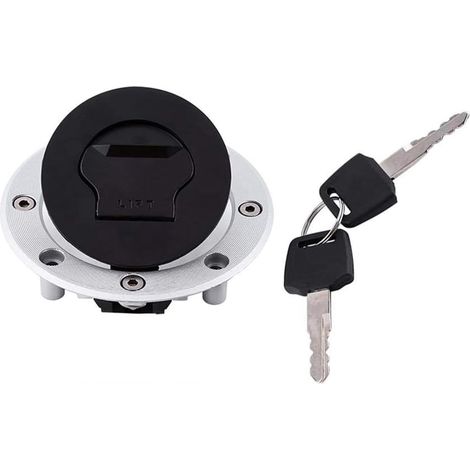 Bouchons de réservoir de carburant et serrure d'allumage pour moto, bouchons en métal et serrure à clé, simple à utiliser pour SV650 SV1000 GSF1250 GSXR (1/5)