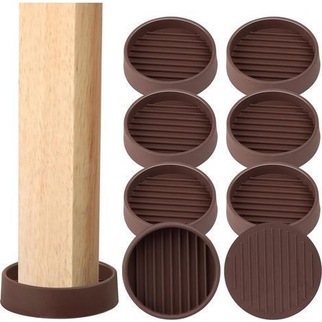 Patins antidérapants en caoutchouc pour meubles – lot de 8, 5 cm (2 pouces) de diamètre – disques à roulettes pour sols durs, pieds en caoutchouc pour lits, canapés, tables et coussins de chaises (ron (1/5)