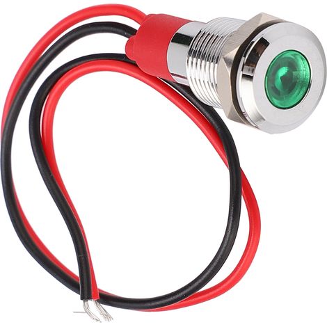 Voyant LED métallique étanche, petit câble d'alimentation, composants de contrôle industriels, 10 mm, 220 V