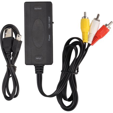 Convertidor HDMI a RCA para TV y PC - Adaptador de vídeo compuesto AV (1/5)