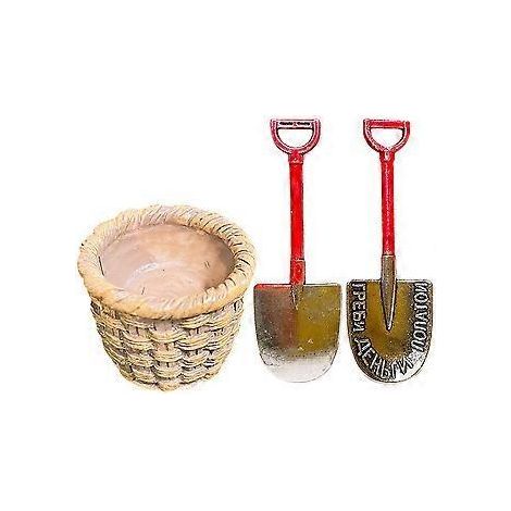 Ensemble de 1 mini pelle de jardin avec panier (1/2)