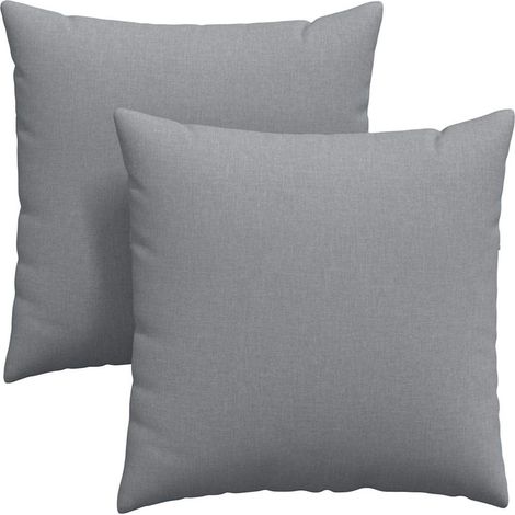 Maison Exclusive - Sofakissen 2 pcs Hellgrau 60 x 60 cm Stoff
