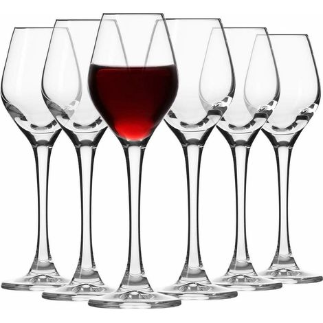 Krosno – Calici da Liquore e Vodka 70 ml – Set da 6 Pezzi – Collezione Splendour – Cristallo Senza Piombo – Forma Slanciata ed Elegante (1/5)