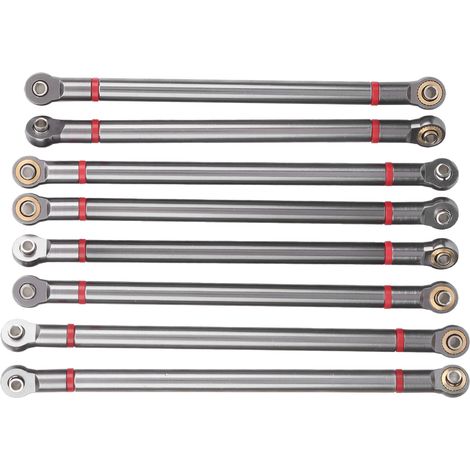 Kit de 8 tiges de traction en métal pour Aixal SCX10 1/10 Simulation Crawler Car, couleur titane. (1/5)