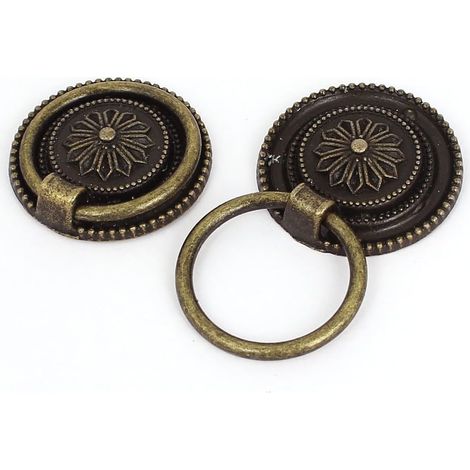 2 pièces porte de tiroir d'armoire en métal rond Griffe Bronze tonne 3 cm durchmesser (647f4d2a43bc9 (1/2)